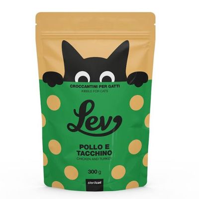 LEV DRY CAT GATTO STERILIZZATO POLLO E TACCHINO 300 GR