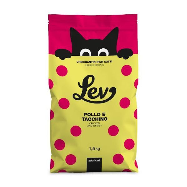 LEV DRY CAT GATTO ADULTO POLLO E TACCHINO 1,5 KG