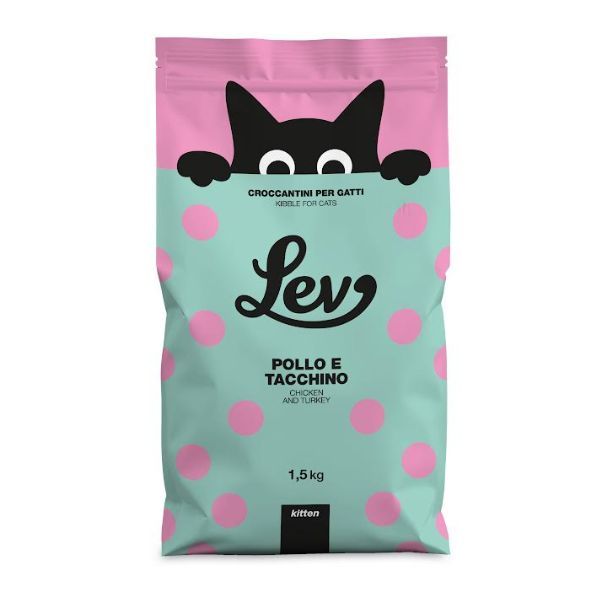 LEV DRY CAT GATTINO KITTEN POLLO E TACCHINO 1,5 KG