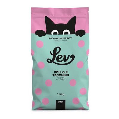 LEV DRY CAT GATTINO KITTEN POLLO E TACCHINO 1,5 KG