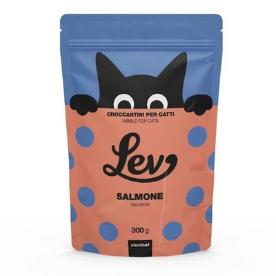 LEV DRY CAT GATTO STERILIZZATO SALMONE 300 GR