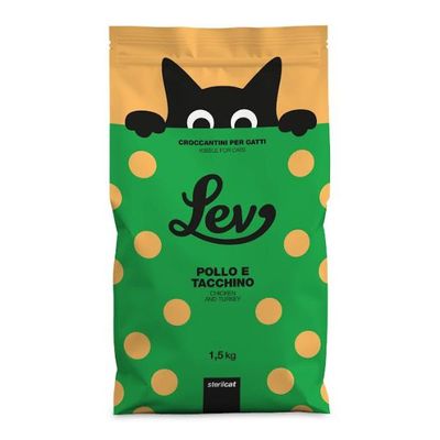 LEV DRY CAT GATTO STERILIZZATO POLLO E TACCHINO 1,5 KG