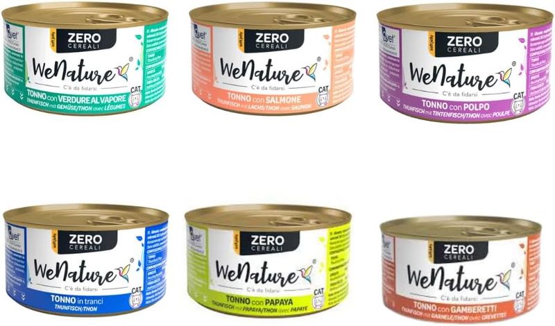 48 PZ WENATURE CIBO PER GATTI ZERO CEREALI CON VARIETÀ DI GUSTI