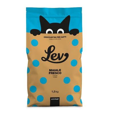 LEV DRY CAT GATTO ADULTO MAIALE FRESCO 1,5 KG