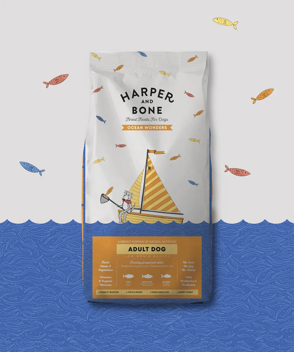 HARPER &amp; BONE CROCCHETTE ADULT DOG OCEAN WONDERS 12 KG