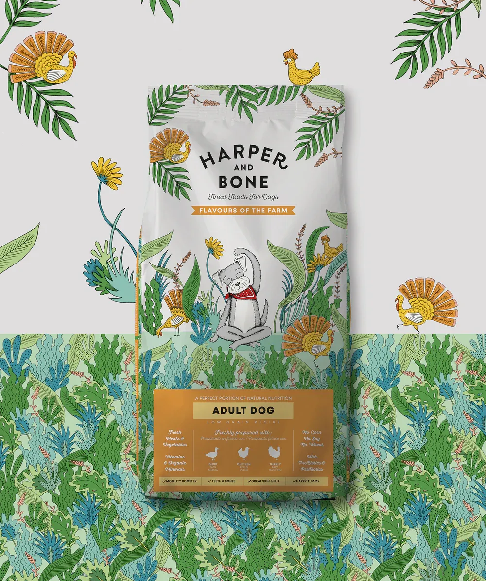 HARPER &amp; BONE ADULT DOG FLAVOURS OF THE FARM 12 KG