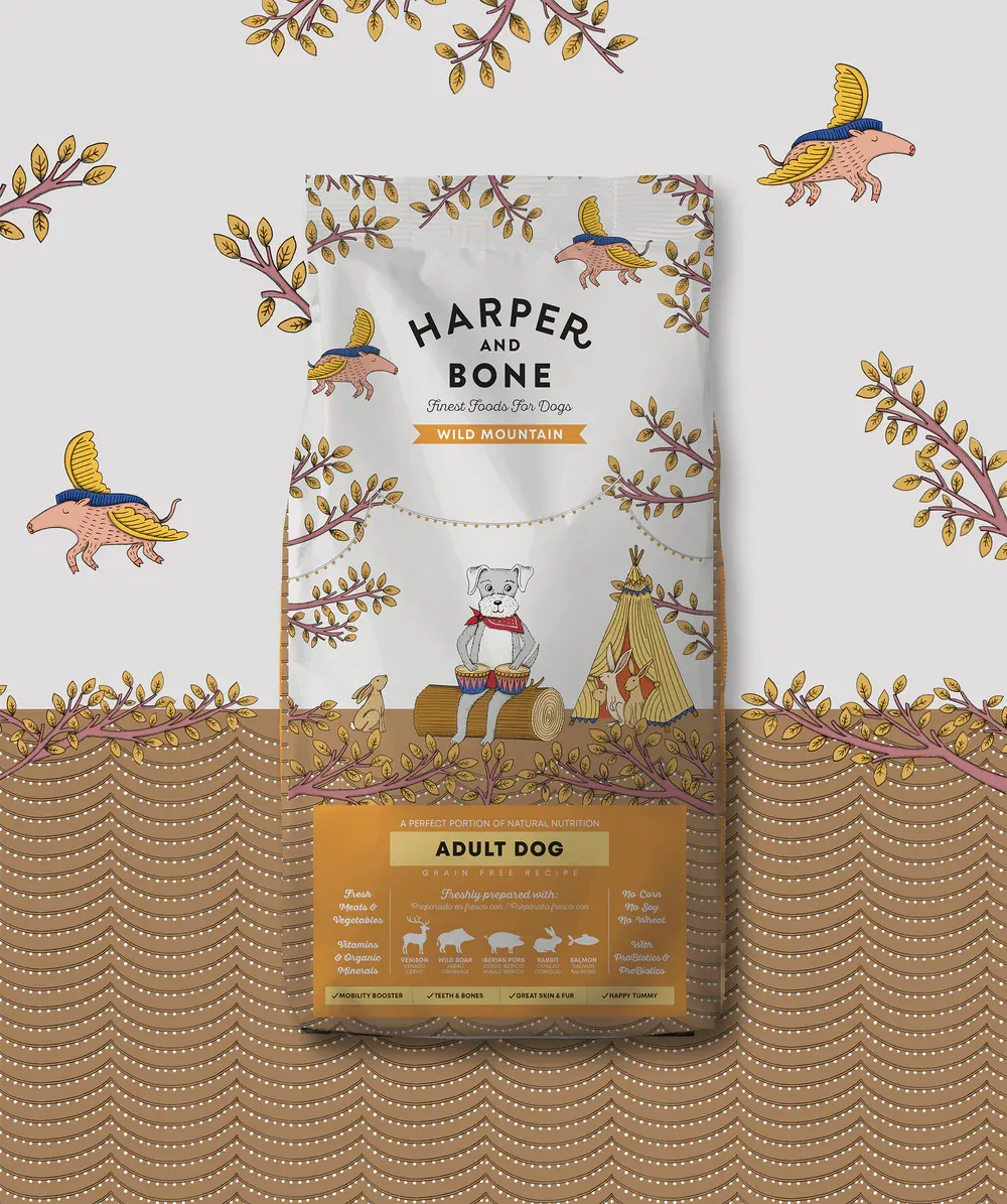 HARPER &amp; BONE CROCCHETTE ADULT DOG WILD MOUNTAIN