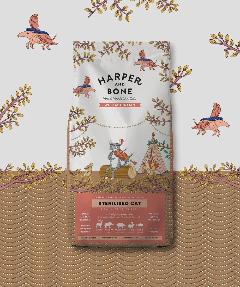 HARPER &amp; BONE CROCCHETTE GATTO STERILIZZATO WILD MOUNTAIN 2 KG