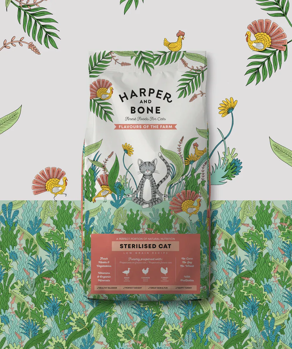 HARPER &amp; BONE CROCCHETTE GATTO STERILIZZATO FLAVOURS OF THE FARM 2 KG