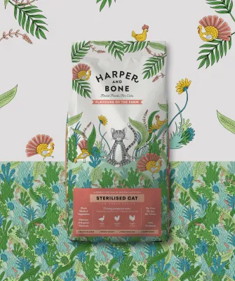 HARPER &amp; BONE CROCCHETTE GATTO STERILIZZATO FLAVOURS OF THE FARM 2 KG