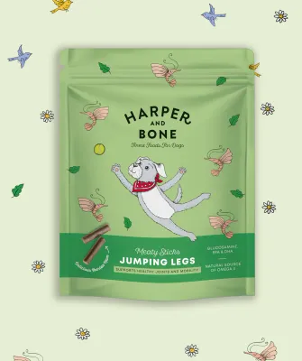 HARPER &amp; BONE SNACK CANE FUNZIONALE JUMPING LEGS 75 GR
