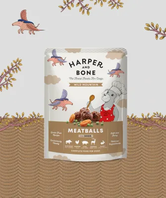 HARPER AND BONE CIBO POLPETTE MEATBALLS WILD MOUNTAIN 300 GR