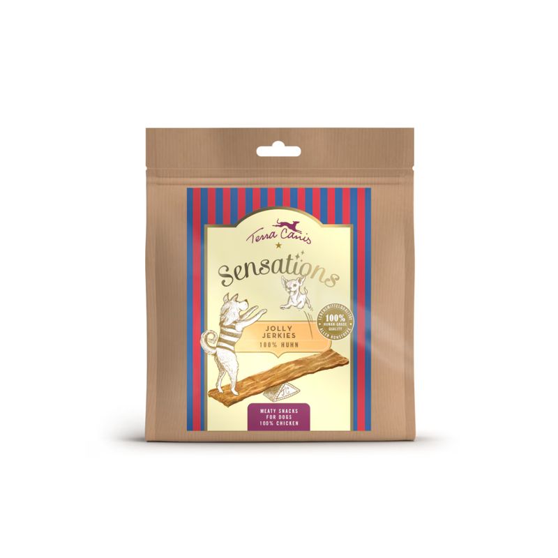 TERRA CANIS SENSATION SNACK JOLLY JERKIES POLLO 90 GR