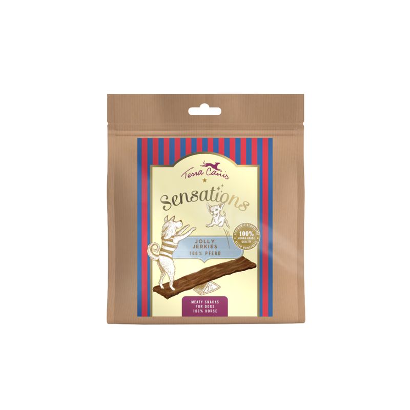 TERRA CANIS SENSATION SNACK JOLLY JERKIES CAVALLO 90 GR
