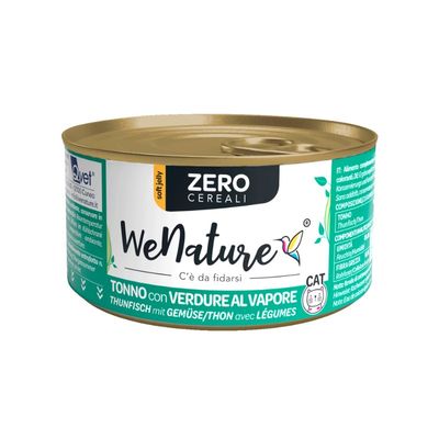 WENATURE CIBO UMIDO GATTO TONNO CON VERDURE AL VAPORE ZERO CEREALI 85 GR