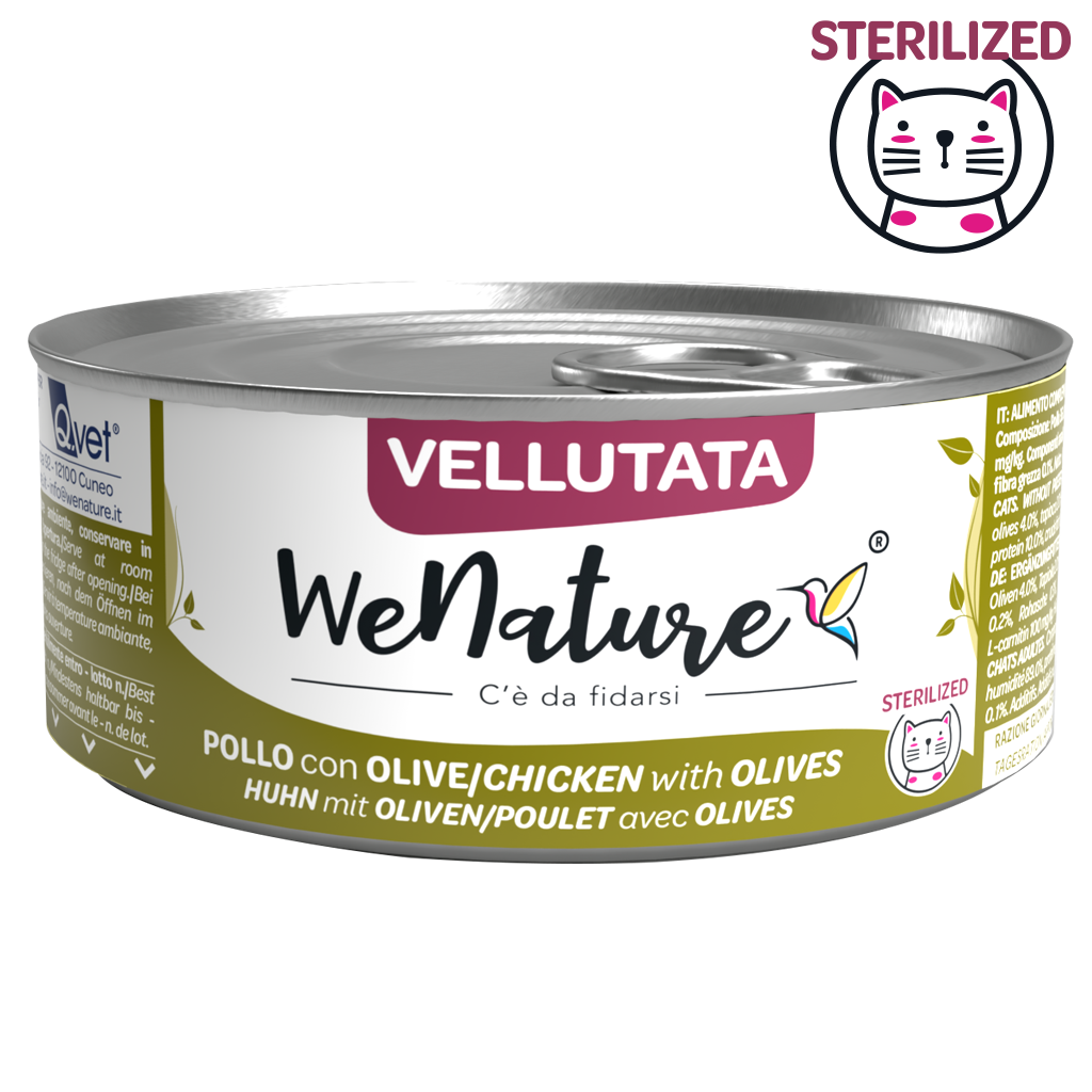 WENATURE UMIDO GATTO VELLUTATA POLLO CON OLIVE 70 GR