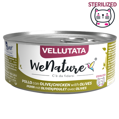 WENATURE UMIDO GATTO VELLUTATA POLLO CON OLIVE 70 GR