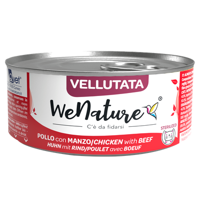 WENATURE UMIDO GATTO VELLUTATA POLLO CON MANZO 70 GR