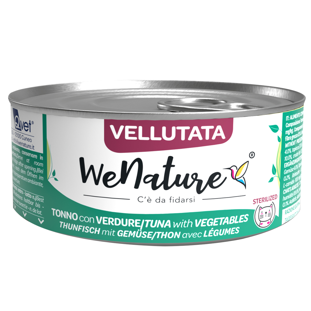 WENATURE UMIDO GATTO VELLUTATA TONNO CON VERDURE 70 GR
