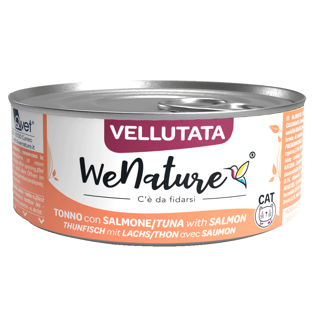 WENATURE UMIDO GATTO VELLUTATA TONNO CON SALMONE 70 GR