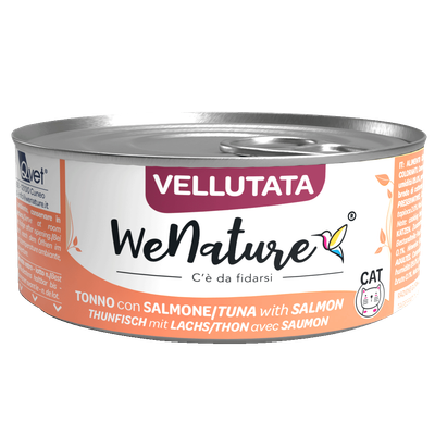 WENATURE UMIDO GATTO VELLUTATA TONNO CON SALMONE 70 GR