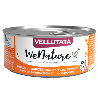WENATURE UMIDO GATTO VELLUTATA POLLO CON CAROTE 70 GR