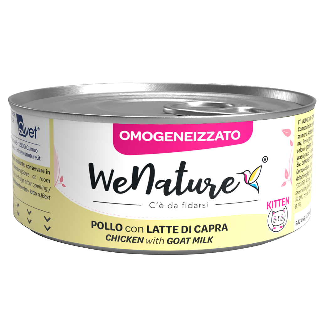 WENATURE UMIDO GATTO OMOGENEIZZATO POLLO CON LATTE DI CAPRA 70 GR