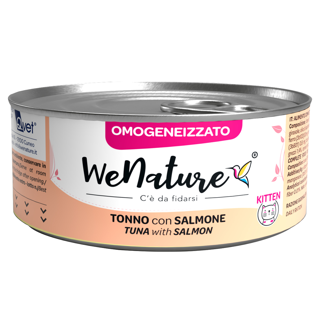 WENATURE UMIDO GATTO OMOGENEIZZATO TONNO CON SALMONE 70 GR