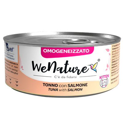 WENATURE UMIDO GATTO OMOGENEIZZATO TONNO CON SALMONE 70 GR