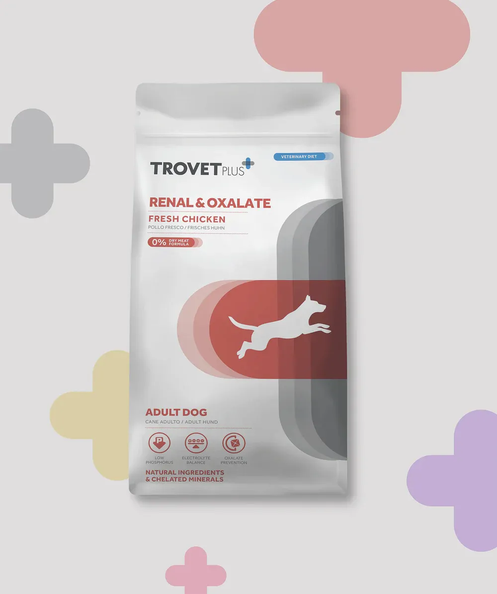 TROVET VET DOG RENAL &amp; OXALATE POLLO 3 KG