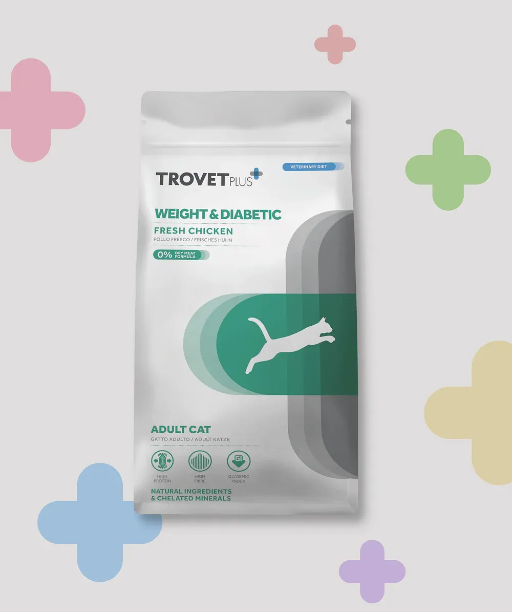 TROVET VET CAT WEIGHT &amp; DIABETIC POLLO 1,2 KG