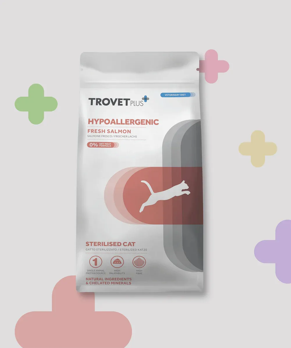 TROVET VET CAT HYPOALLERGENIC STERILISED SALMONE 1,2 KG