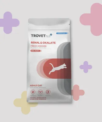 TROVET VET CAT RENAL &amp; OXALATE POLLO 1,2 KG