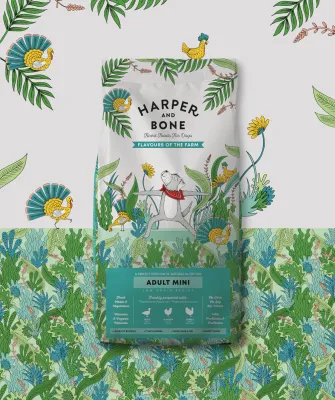 HARPER &amp; BONE ADULT DOG MINI FLAVOURS OF THE FARM 2 KG