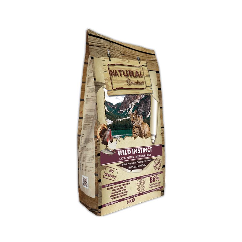 NATURAL GREATNESS GATTO KITTEN - ADULT WILD INSTINCT 600 GR