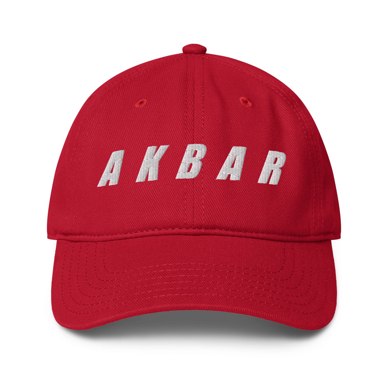 AKBAR White Letter baseball cap