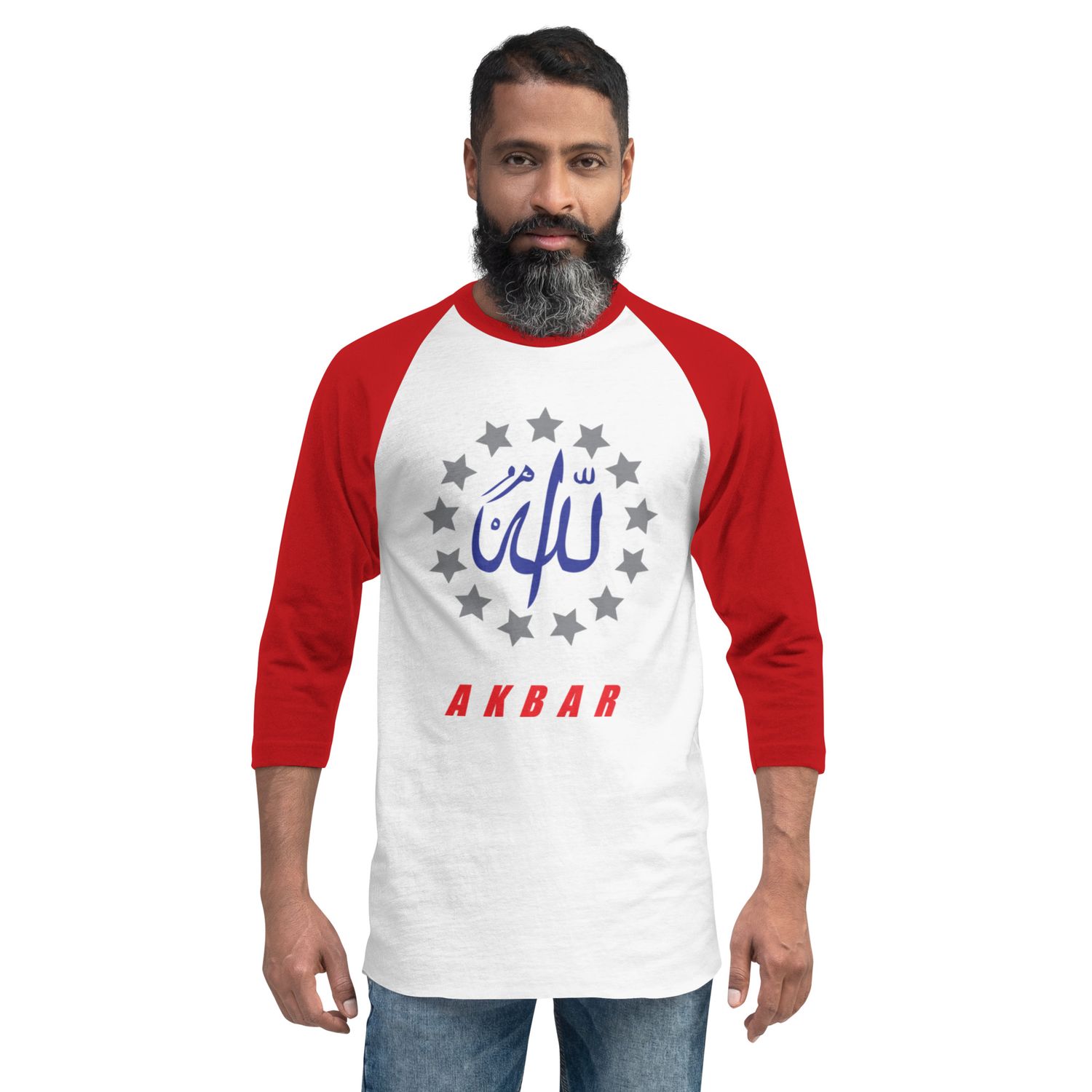 AKBAR Full Logo 3/4 sleeve raglan shirt