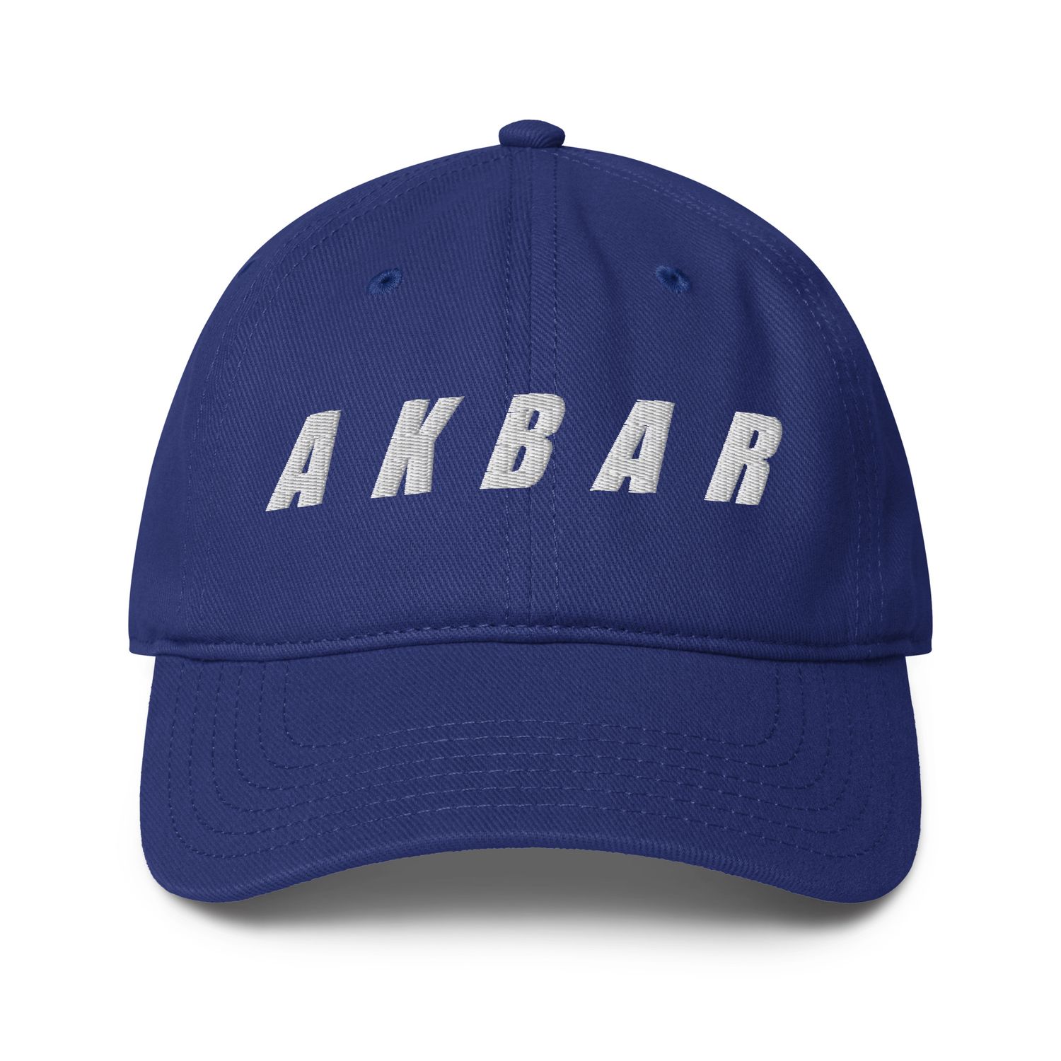 AKBAR White Letter baseball cap