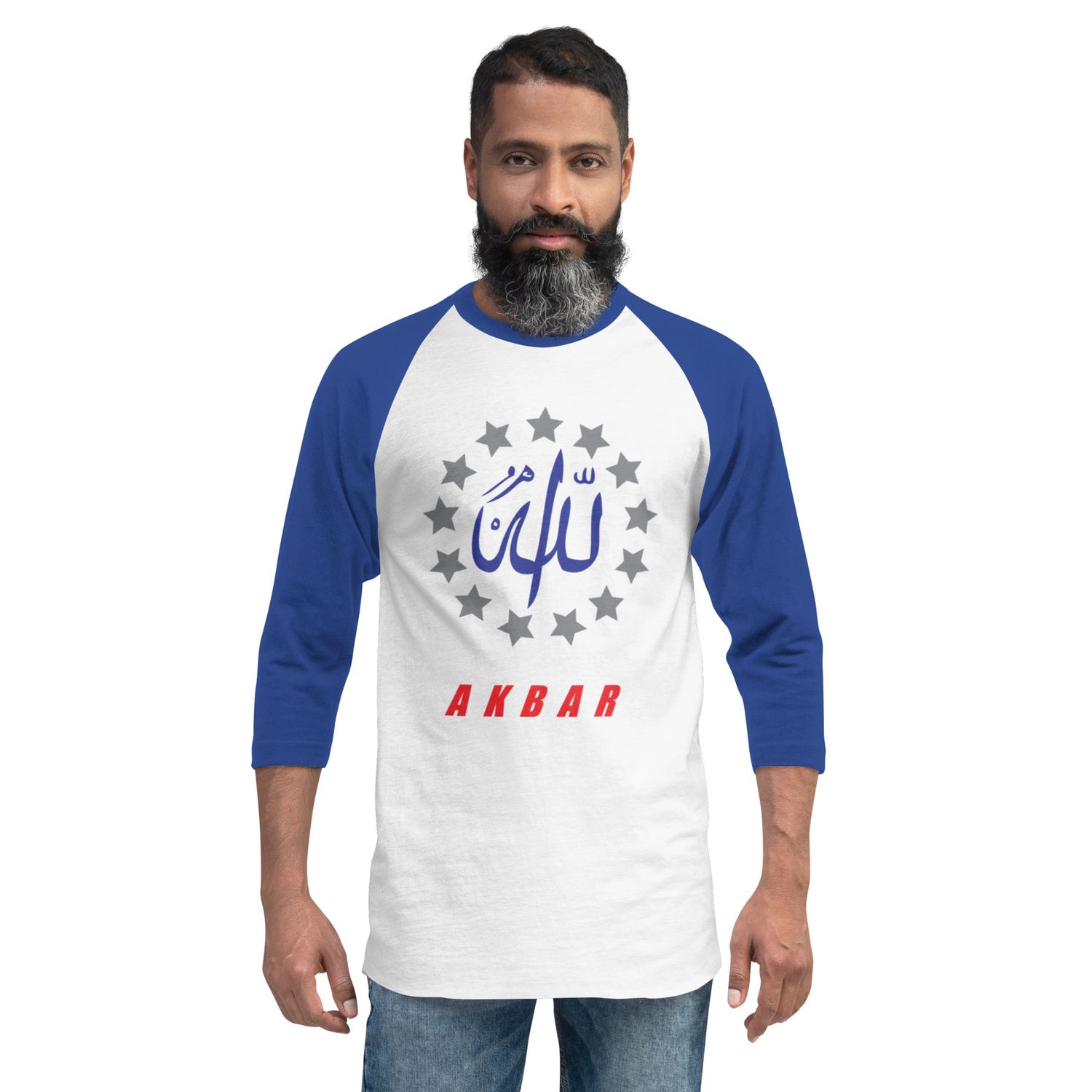 AKBAR Full Logo 3/4 sleeve raglan shirt