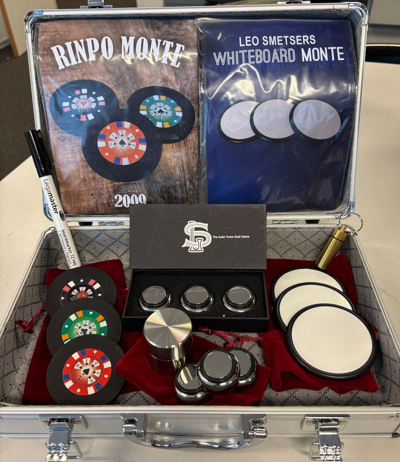 Set gambling tricks + flightcase