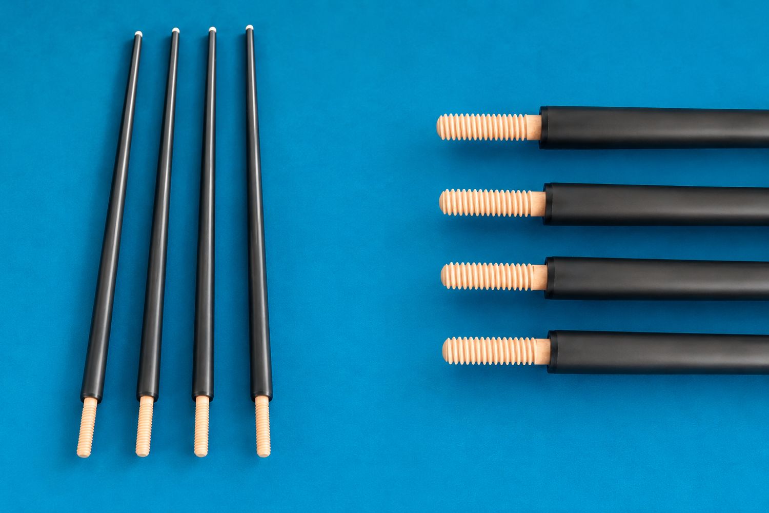 Carbon top met houten schroefdraad
