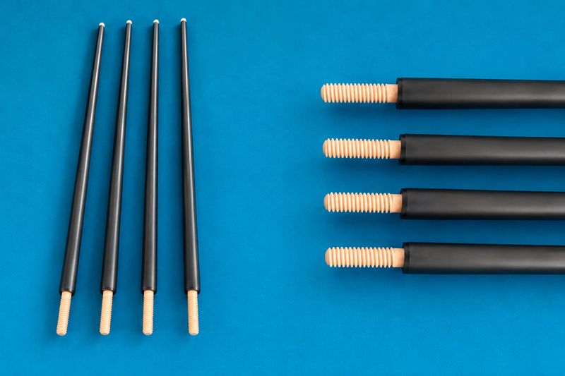 Carbon top met houten schroefdraad