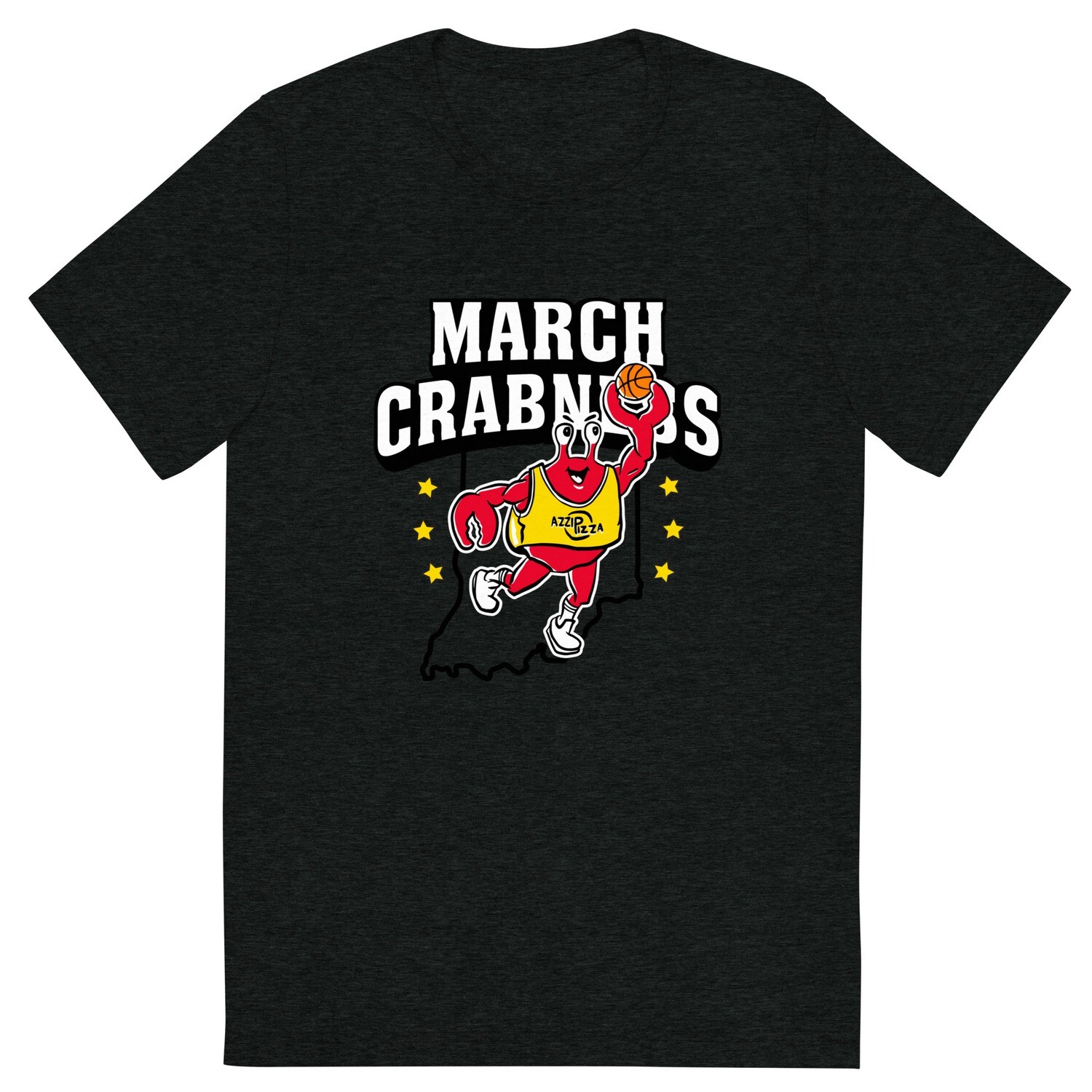 まっちゃん Coop Tshirt Store | Azzip Pizza - March Crabness Tri-Blend T : Azzip Pizza