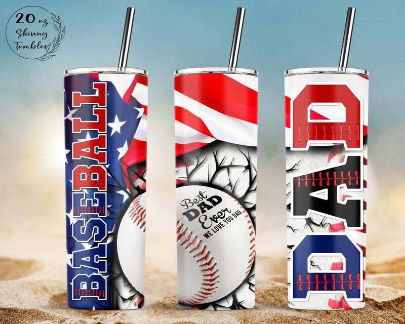 Baseball  Dad 20oz Tumbler