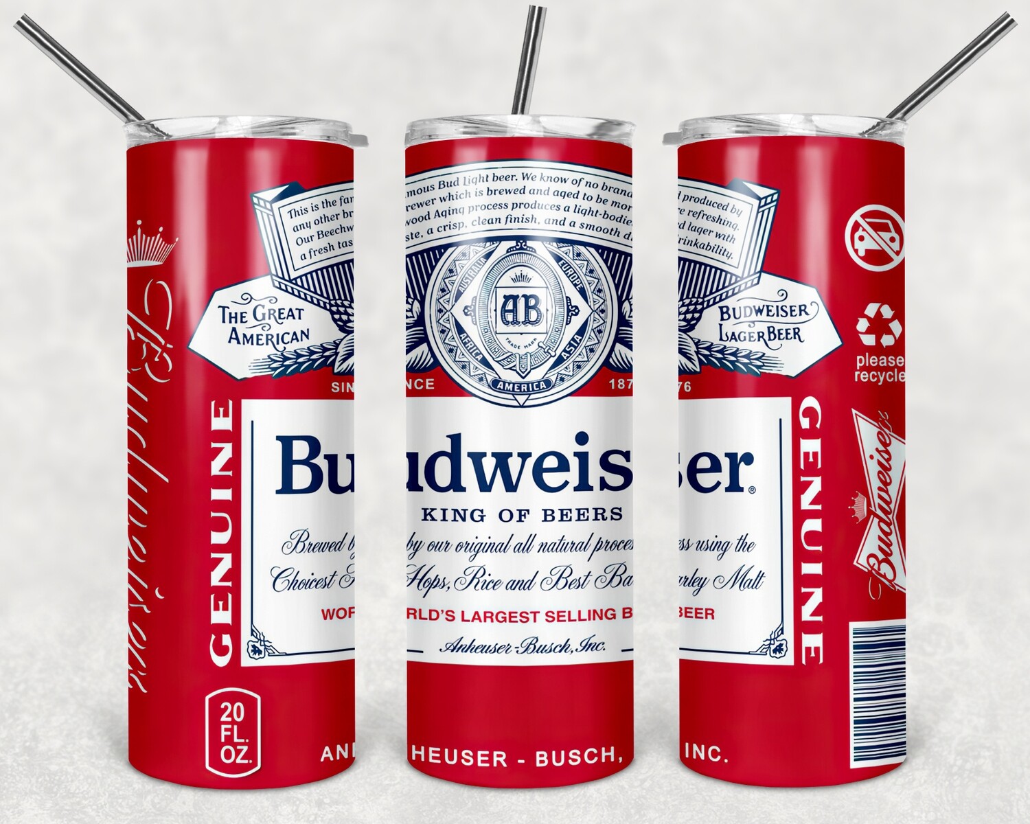 Budwieser Style 20oz Tumbler
