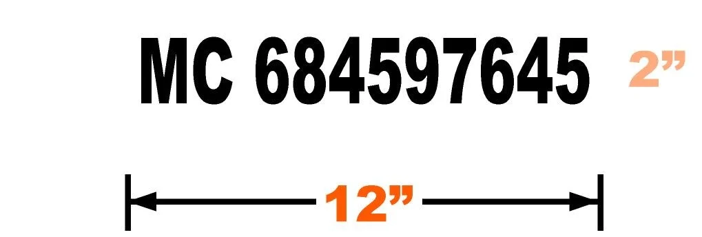 MC NUMBER STICKER 12X2