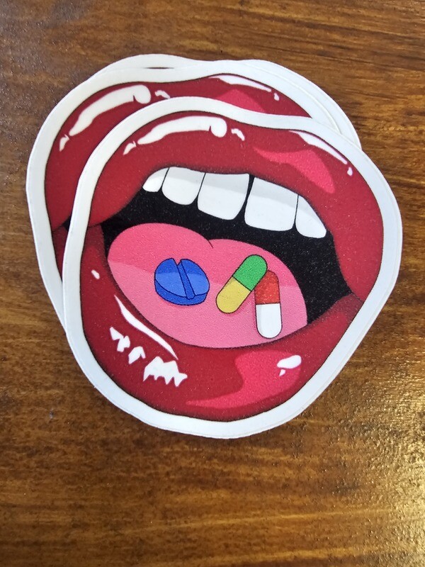 Pill mouth Sticker