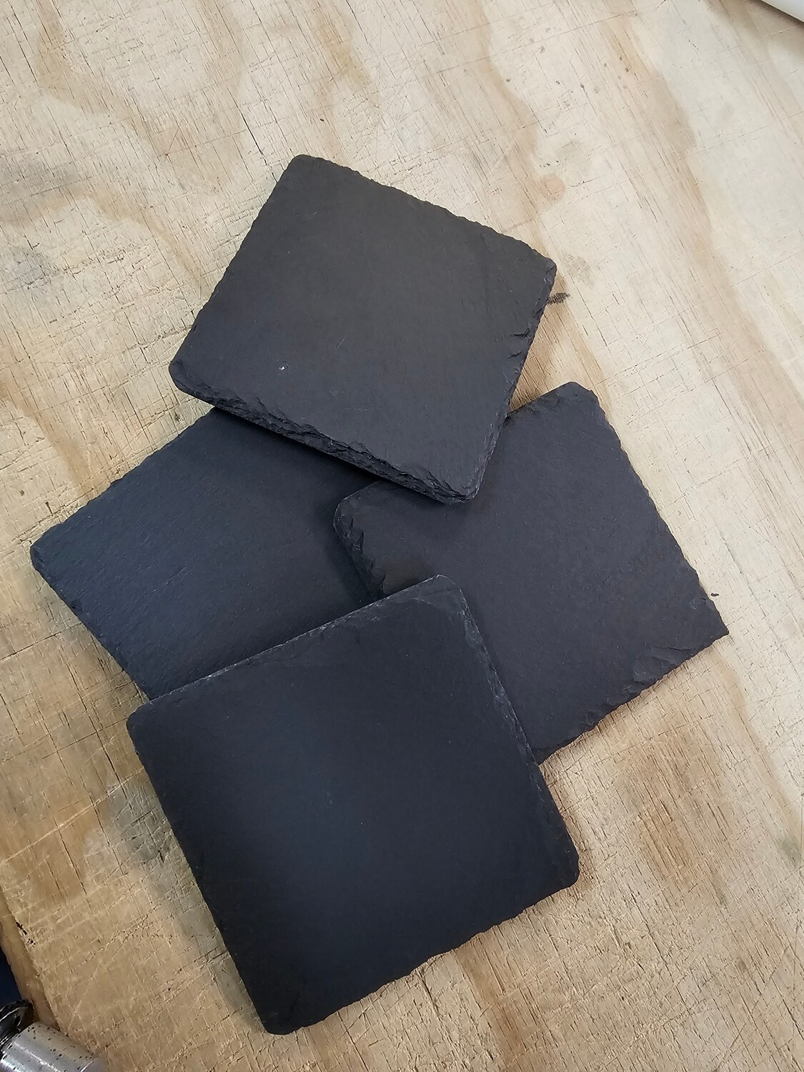 Slate Coasters Lasered Engraved/laser burned set of 4