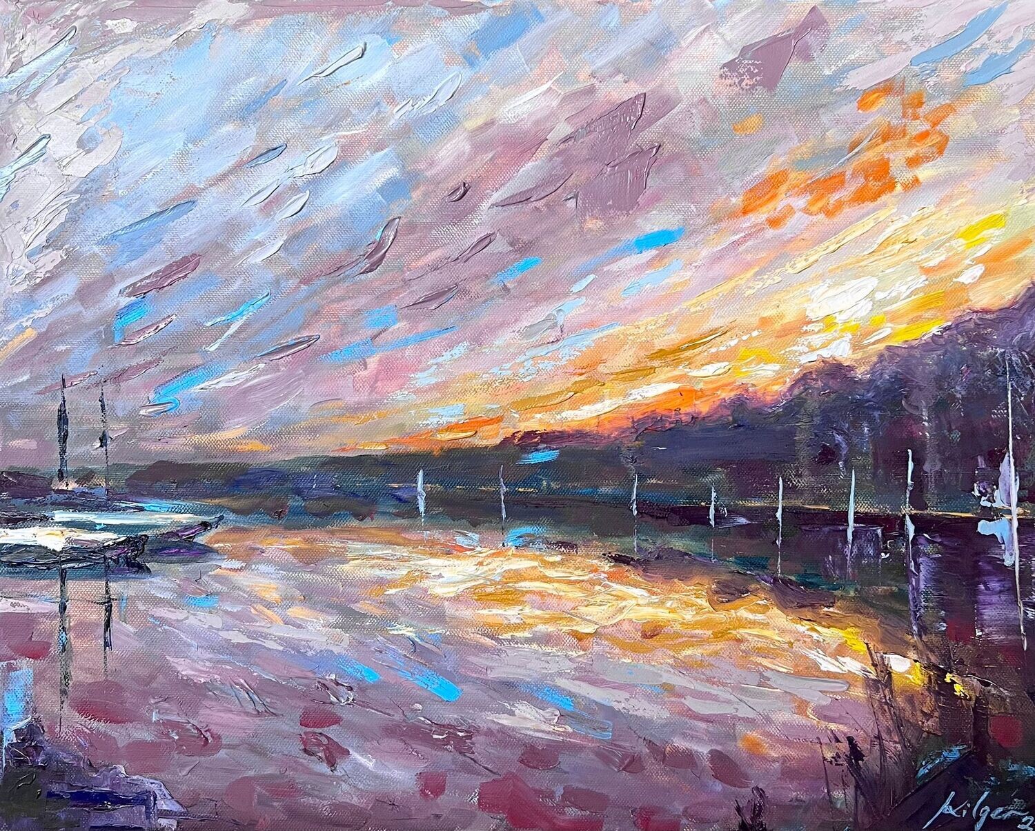 Gemälde "Blick auf den See"