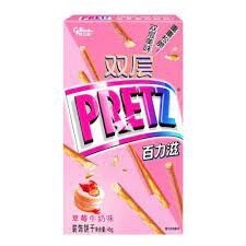 Glico Double Pretz Strawberry Milk 45g
